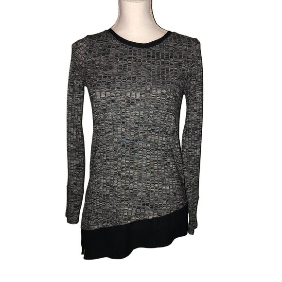 Simply Vera Vera Wang Blouse Womens XS Used Black Gray - Picture 15 of 16